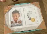 MY BABY'S FIRST PICTURE FRAME WITH HAND OR FOOT PRINT (INKPAD INCLUDED)