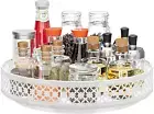Lazy Susan Turntable Organizer - 11" Rotating Metal Spice Rack for Countertop
