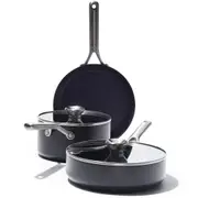 15pc OXO Ceramic Professional Non-Stick Cooking/Frying Cookware Set Grey