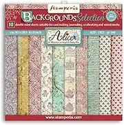 Stamperia Backgrounds Double-Sided Paper Pad 8"X8" 10/Pkg-Alice Through The Looking Glass -SBBS46