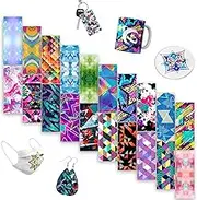 Infusible Transfer Ink Sheets Square 20pcs Bundle in Geometry Pattern Pre-Printed Dyed Sublimation Paper 4.5" X 12" Iron on T-Shirt and Mug