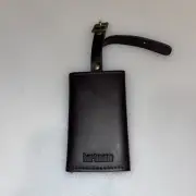 Hartmann Leather Luggage Bag Tag And Handle Original Button Dark Brown Belting