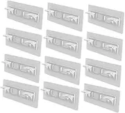 Gadpiparty 12pcs Transparent Shelf Support Pins Punch Adhesive Brackets for Closet Dividers No Damage Strong Load Bearing Shelf Pegs for Easy Installation and Organization