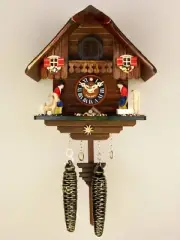 Lostscher Classic Emmental Chalet Quartz Swiss Cuckoo Clock -Switzerland -SEALED