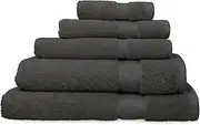 Algodon St Regis Collection Bath Mat, Charcoal, 50 x 80 cm