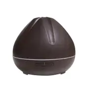 500ml Aroma Air Humidifier Essential Oil Diffuser Aromatherapy Electric Ultrasonic Mist Maker Remote Control Dark wood grain_British plug