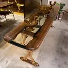 Walnut Live Edge Resin Console Table Epoxy Hallway Table Epoxy Resin Table Top
