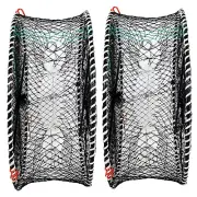 2x Crayfish Crab Fish Lobster Shrimp Prawn Eel Live Trap Net Bait Fishing Pot