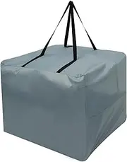 Cushion Cover Storage Bag with Handles,Waterproof Outdoor Patio Cushion Storage Bag,Protective Zippered Cushion Storage Bag,Garden Furniture Protective Bag Cover for Patio (Grey)