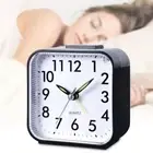 Analogue Quiet Alarm Clock Square Night Light Electronic Clock Heavy Sleepers