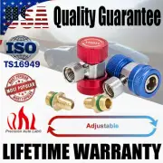 Pair High/Low Quick Couplers Adapters Connectors A/C Manifold Gauge Kits US (for: Honda)