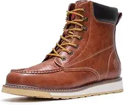 [ANGRYRAM] Work Boots for Men Steel/Soft Toe Boots,Waterproof Slip Resistant Industrial & Construction Work Boots