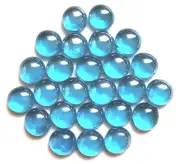 25 x Shades of Aquatic Blue Mini Mosaic Lead Light Pebbles Glass Stones