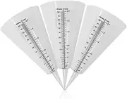 SUPVOX Conical Slotted Rain Measuring Cups 3pcs Plastic Rain Gauge Set for Outdoor Use