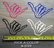 Shaka Sticker Decal Hawaii Skeleton Hawaiian Islands Surf Surfing Turtle