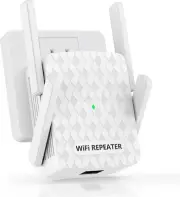 WiFi Extender Signal Booster,Coverage up to 10000sq.ft and 35 Devices, 1200Mbps