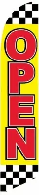 Open (checkered) Feather Banner Swooper Flag - Replacement FLAG ONLY