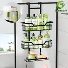 Over Door Shower 3- Layer Caddy Hanging Bathroom Storage Rack with Hooks, Stainl