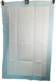 Sheet type Absorbent Bed Protectors White/Blue 90x60 cm