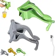 Cubiccredit Manual Juice Squeezer, Manual Juice Squeezer Hand Pressure Orange juicers Pomegranate Lemon, Heavy Duty manuals Squeeze juices Extractor, Ergonomic Grip, Easy to Use and Clean (G+G)