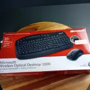Microsoft Wireless Optical Desktop 1000 Keyboard Mouse Combo Spill Resistant NEW