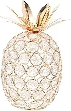 Crystal Pineapple Ornament Decor Menorah Ornament Candle Centerpieces for Dining Table Artificial Fruits Office Crystal Beads Pineapple Beaded Pineapple Fruit Ornament Iron Golden FIXOSHEE