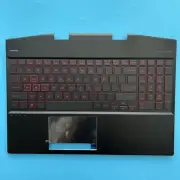 New For HP Omen 15-DH 15.6 Red Keys Palmrest with Backlit Keyboard Touchpad