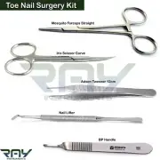 5 Pcs Toenail Surgery Instruments Kit Nail Removal Forceps Tweezers Scissors