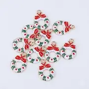 Happyyami Bracelet Jewelry Making Charms 10 Pcs Christmas DIY Jewelry Accessories Enamel Charm Pendants