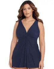 [Miraclesuit Swim] Must Have Marais Short Shaping Swimdress PLUS in Midnight