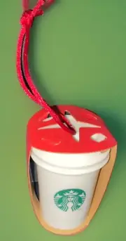 Starbucks Ceramic Christmas Ornament Cup-to-Go 2014
