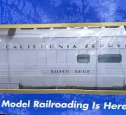 Atlas O 21” California Zephyr Dome Dorm Lounge “Silver Shop” [3-RAIL] 30070071