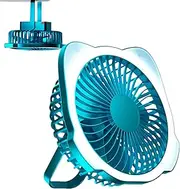 Portable Fan - 6 Inches Camping Fan With Light | Cooling Ventilador Lantern Supplies 5-Speed Cooler Air Performance for Indoor Bedroom Living Room