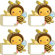 60pcs Bees Cutouts Summer Bee Bulletin Board Bee Classroom Name Tags Labels Bee Accents Greeting Nameplates Paper Cutouts for Teacher Student Back to School Party Supplies