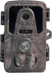 1080P 16MP 120° Wide Angle Lens Trail Camera 2.0inch IPS Display Wildlife Camera Infrared Tracking Sensor Night Vision Camera 0.8 Seconds Fast Trigger IP66 with 3 PIR Lens and 42 Infrared