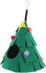 COSMEVIVI Hanging Hamster Nest Christmas Tree Shape Breathable Pet Hammock for Animals Comfortable Sleeping for Hamsters Rats Sugar Gliders and Chinchillas
