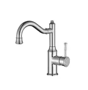 Modernnational Montpellier Shepherd's Chrome Solid Brass Crook High Rise Basin Mixer