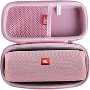 Hermishell Hard Travel Protective Case for JBL Flip 5 Bluetooth Waterproof Portable Speaker (Pink)