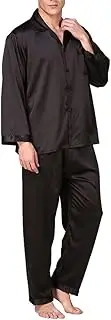 [NICDIU] CVBFDB Men's Pajama Set Sleepwear Men Soft Cozy Satin Nightgown