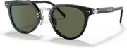 PRADA Men's Sunglasses SPR 17Y (1AB-03R) Shiny Black / Green Polarized 49mm