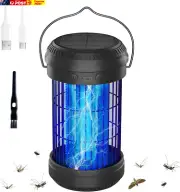 Solar Bug Zapper Lantern,2-In-1 Portable & Rechargeable Mosquito Zapper with 400