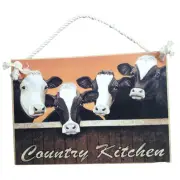 Country Printed Quality Wooden Sign Country Kitchen Cows Plaque