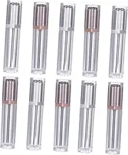 SOESFOUFU 10pcs Empty Refillable Lip Gloss Tubes with Wand Bottles Lightweight Transparent Design for Easy Carrying for Makeup Artists and Beauty Enthusiasts
