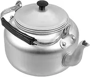 WATIIFUFU Aluminum Tea Kettle with Comfortable Handle Retro Design for Loose Tea Brewing Lightweight and Compact Stovetop Teapot for Home and Office Use