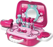 VEHGAL Kids Pink Beauty Make up kit for Girls, Cosmetic Set Suitcase with Makeup Accessories, Beauty Princess Set in Toy Handbag for Children Ideal for Birthday, Christmas Party Girls