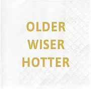 Older Wiser Hotter Party Supplies Decorations Napkin 50Pcs