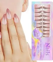 Artificial Nails Short | Gradient Press Nails Color Nail Tips - Stylish Colorful Gradient Nails Fake Nails for Daily Use