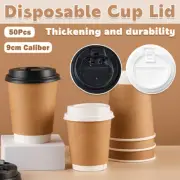Coffee Cup Lids 50pcs Leakproof Drink Cover for Takeaway Cups Fits Most Sizes AU