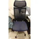 OKAMURA BARON 人體工學椅 二手 深藍色 泡棉襯墊 附加購腰靠及衣架