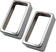 Baosity 2pcs/set Brass Humbucker Pickup Covers For Electric Guitar Replacement Parts - Silver, as described